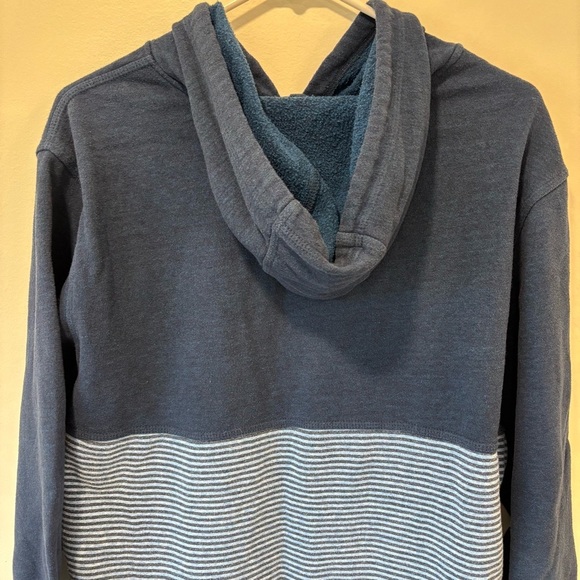 Hurley Blue Hoodie Stripes Pullover Sweatshirt Casual Athleisure Streetwear - Picture 3 of 11